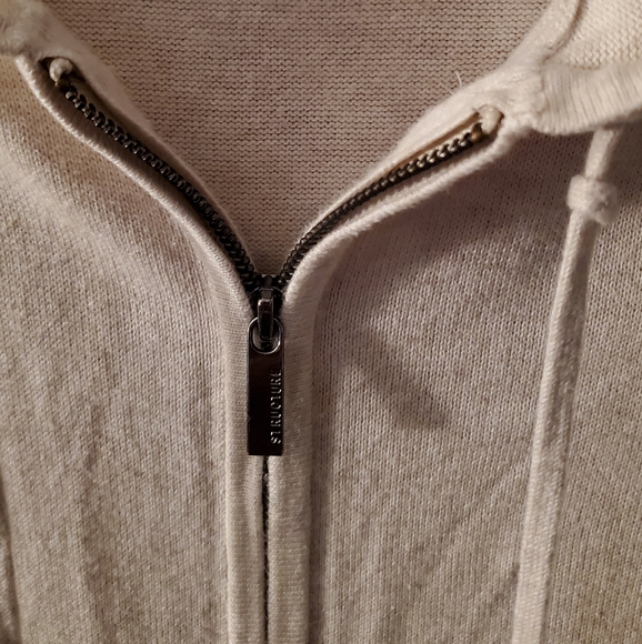 Structure beige long zip-up hoodie - Picture 5 of 10